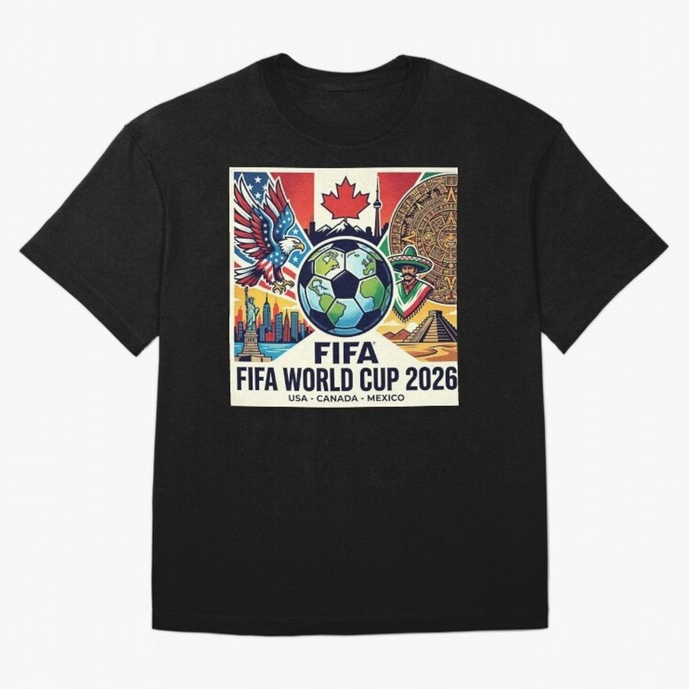 North America United Soccer 2026 Vintage Crest Classic T-Shirt Celebrate Soccer Greatness during FIFA World Cup 2026 Group Stage Highlighting Messi, Neymar and Mbappe, England and Germany Energy, Fan Favorite Moments, National Team Passion, Big