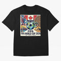 North America United Soccer 2026 Vintage Crest Classic T-Shirt Celebrate Soccer Greatness during FIFA World Cup 2026 Group Stage Highlighting Messi, Neymar and Mbappe, England and Germany Energy, Fan Favorite Moments, National Team Passion, Big