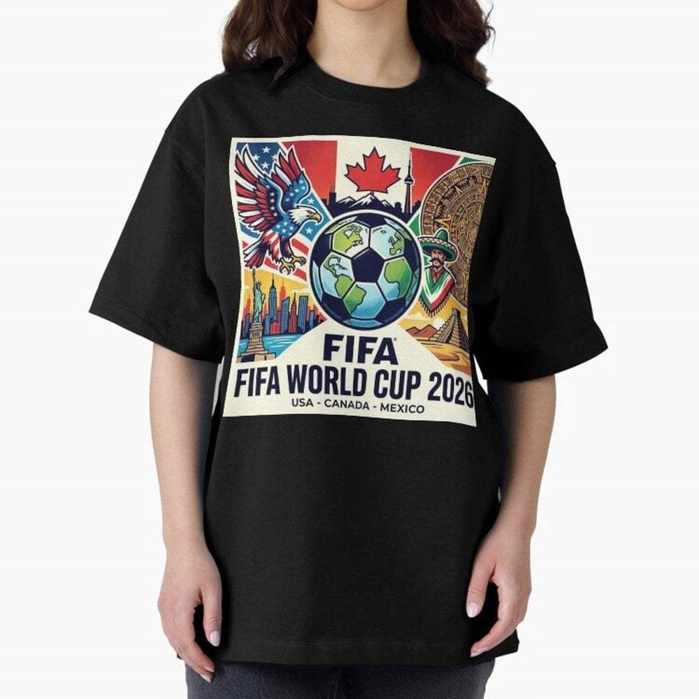 North America United Soccer 2026 Vintage Crest Classic T-Shirt Celebrate Soccer Greatness during FIFA World Cup 2026 Group Stage Highlighting Messi, Neymar and Mbappe, England and Germany Energy, Fan Favorite Moments, National Team Passion, Big