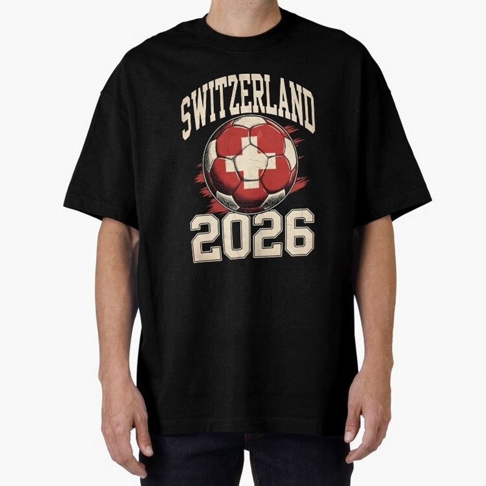 Switzerland 2026 World Cup Classic T-Shirt Bring Global Tournament Vibes to Match Day Hype around FIFA World Cup 2026 Group Stage, Messi and Cristiano Ronaldo, Spain, Football Festival Excitement, Trophy Ambitions, Country Rivalries and Star Player