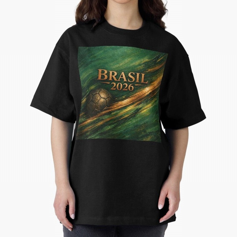 Brasil 2026 Soccer Theme Gold - Elegance Classic T-Shirt Keep the Match Day Mood of FIFA World Cup 2026 Group Stage for Fans of Neymar and France, Bringing Retro Football Energy, Iconic Rivalries, Trophy Chase Drama and Stadium Atmosphere; Made for