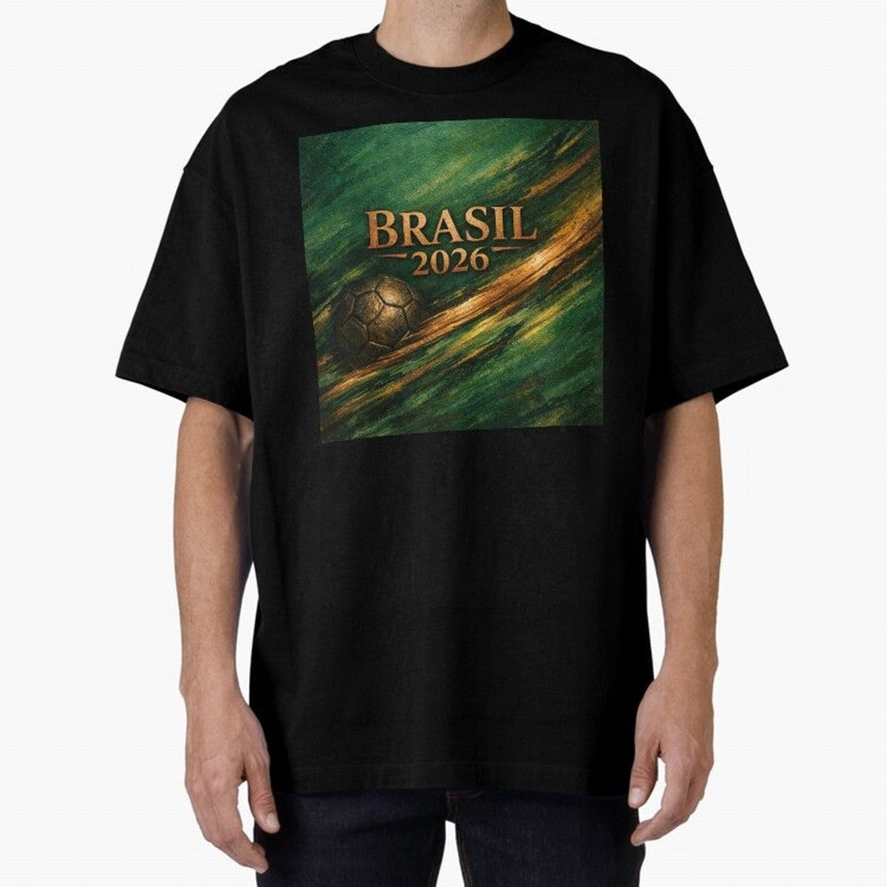 Brasil 2026 Soccer Theme Gold - Elegance Classic T-Shirt Keep the Match Day Mood of FIFA World Cup 2026 Group Stage for Fans of Neymar and France, Bringing Retro Football Energy, Iconic Rivalries, Trophy Chase Drama and Stadium Atmosphere; Made for