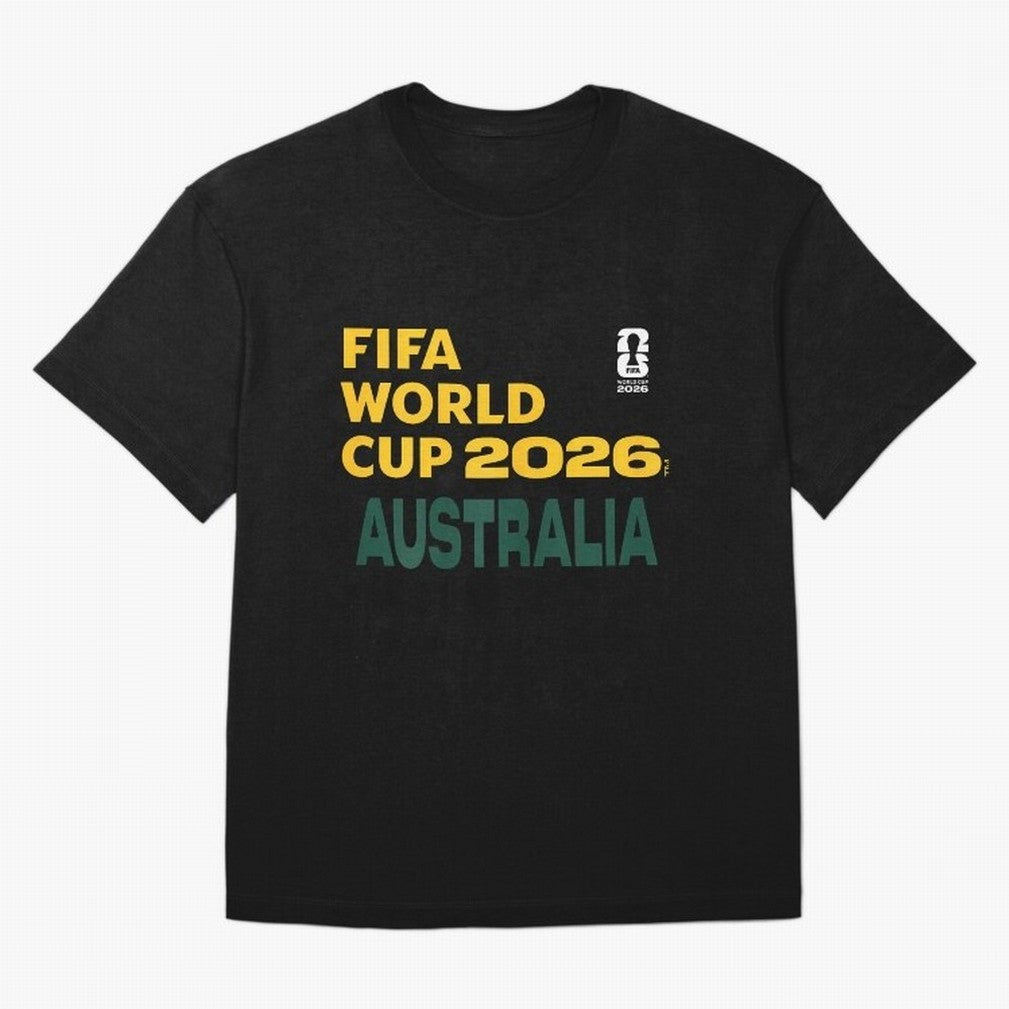 World Cup26 Australia Block Letters Classic T-Shirt Show Match Day Excitement for FIFA World Cup 2026 USA Canada Mexico Spirit, Celebrating Netherlands, Messi, CR7 and Mbappe, Football History, Final Match Energy, Crowd Noise and Once in a Lifetime