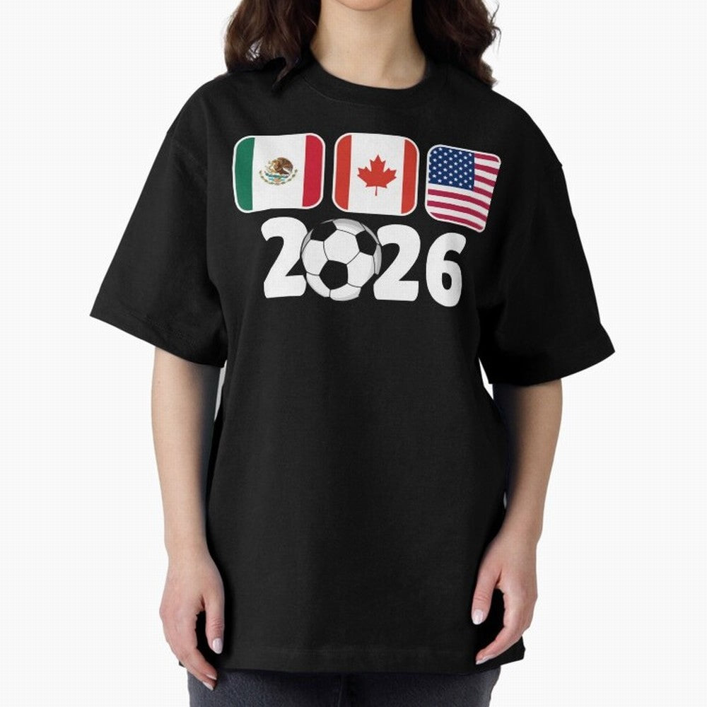 2026 World Cup North America Emblem Retro Classic T-Shirt Follow Every Goal of FIFA World Cup 2026 USA Canada Mexico Built around Haaland, Brazil Energy, Match Day Excitement, Supporter Culture, Golden Goals and Global Football Passion; Ideal for