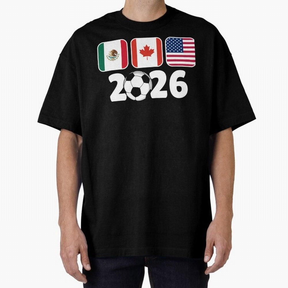 2026 World Cup North America Emblem Retro Classic T-Shirt Follow Every Goal of FIFA World Cup 2026 USA Canada Mexico Built around Haaland, Brazil Energy, Match Day Excitement, Supporter Culture, Golden Goals and Global Football Passion; Ideal for