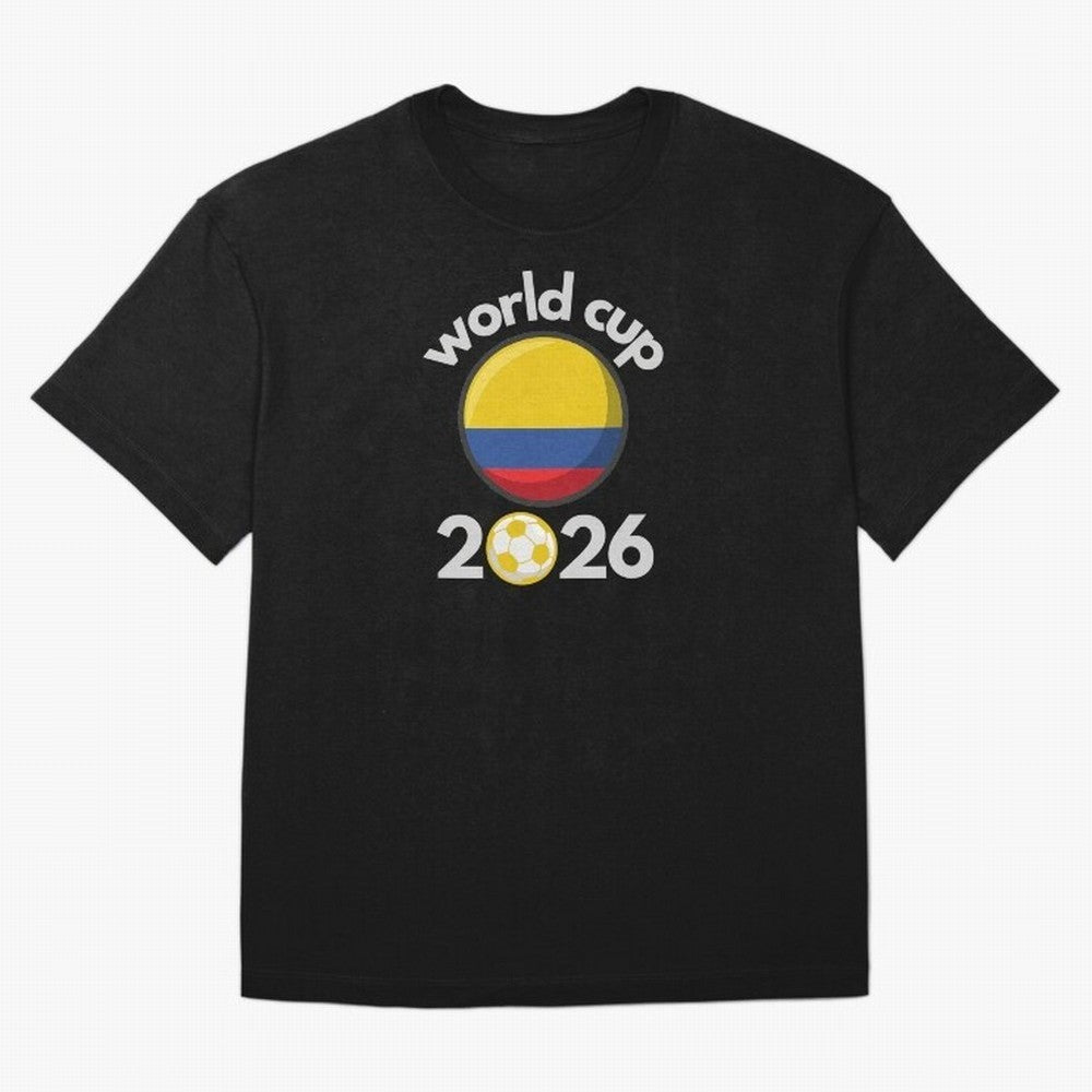 Columbia Flag World Cup 2026 Soccer Design ¨C Columbian Football Futbol Classic T-Shirt Step into FIFA World Cup 2026 USA Canada Mexico for Fans of Neymar and France, Bringing Championship Spirit, Famous Goals, Roaring Crowds and International