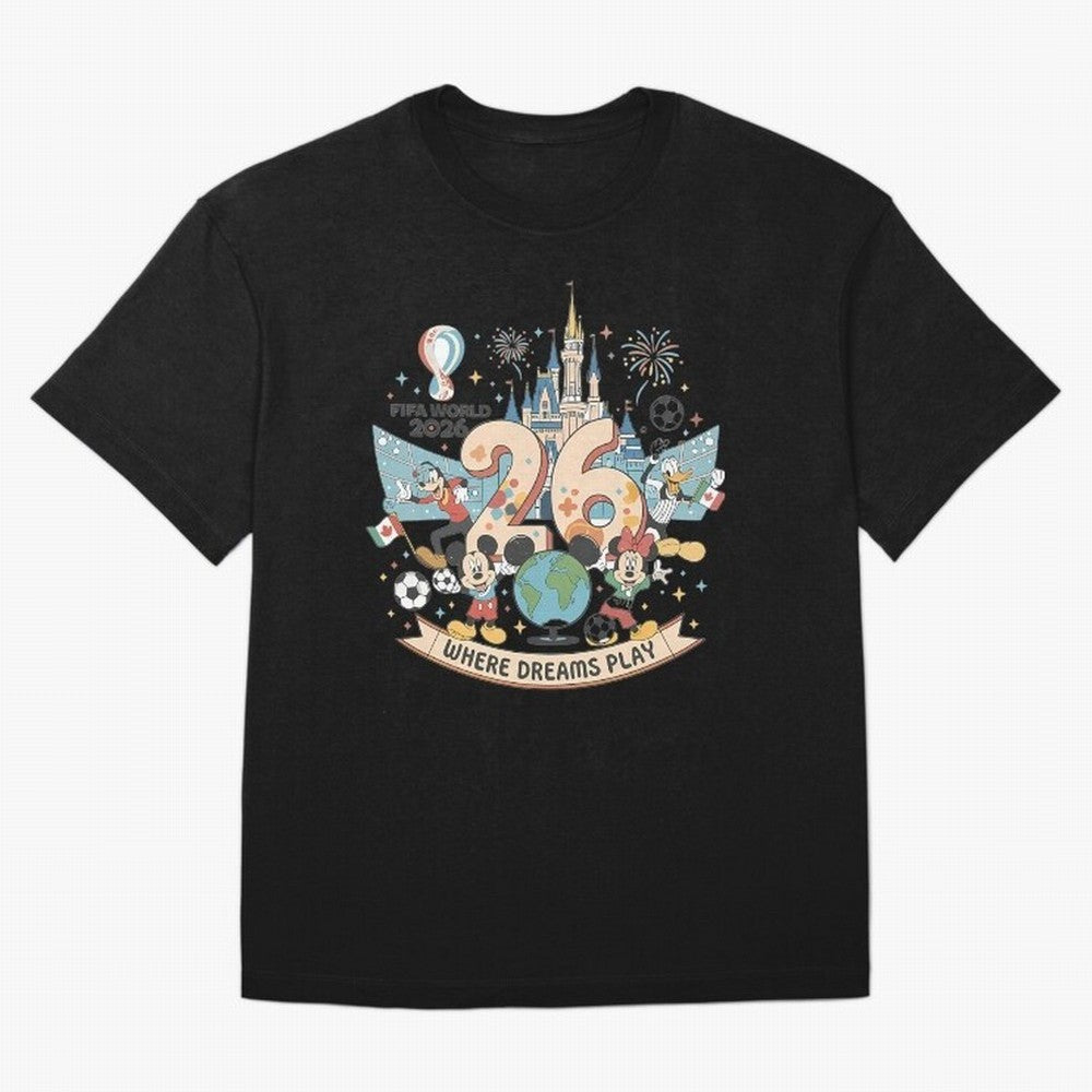 Dreamland Football 2026 Classic T-Shirt Bring Trophy Dreams to Global Football Passion for FIFA World Cup 2026 Group Stage, Featuring Haaland and Mbappe, Argentina, France and Brazil, Worldwide Fan Energy, Dramatic Goals, Stadium Lights and
