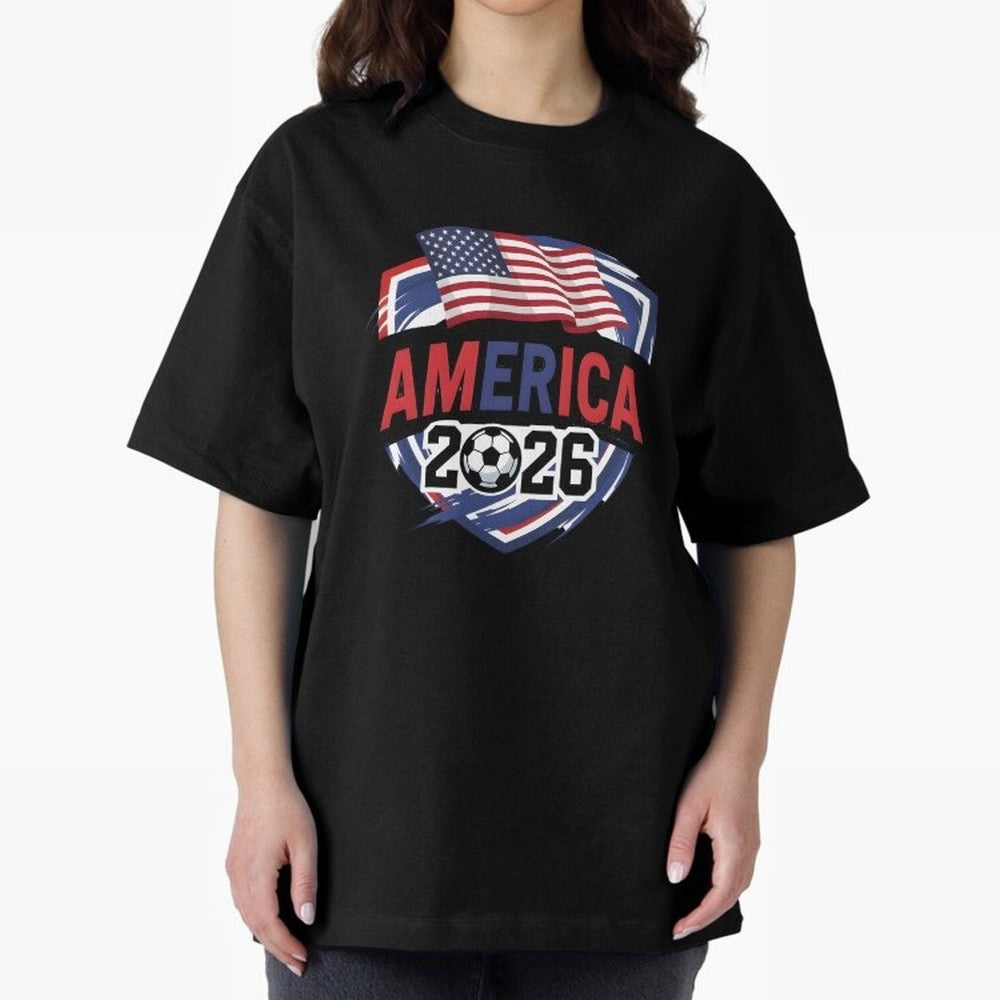 America World Cup 2026 ¨C USA Football Classic T-Shirt Celebrate Classic Football Spirit in FIFA World Cup 2026 Group Stage Spirit, Driven by England and Germany, Haaland, Football Festival Excitement, Trophy Ambitions, Country Rivalries and Star
