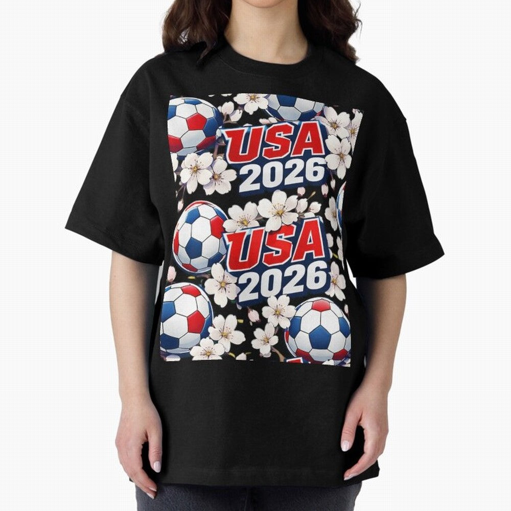USA 2026 Soccer World Cup Pattern - Artistic Picasso Style Football Classic T-Shirt Celebrate Soccer Greatness during FIFA World Cup 2026 for Fans of Cristiano Ronaldo and England and Germany, Bringing Football History, Final Match Energy, Crowd