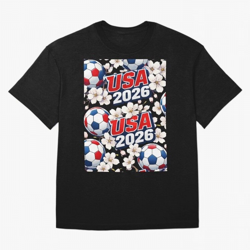 USA 2026 Soccer World Cup Pattern - Artistic Picasso Style Football Classic T-Shirt Celebrate Soccer Greatness during FIFA World Cup 2026 for Fans of Cristiano Ronaldo and England and Germany, Bringing Football History, Final Match Energy, Crowd