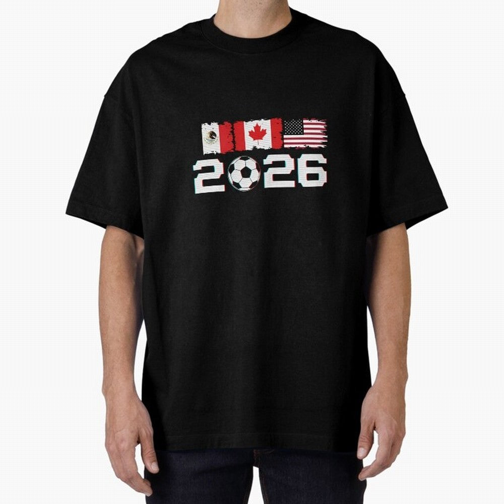 Glitched United 2026 Cup - North America Emblem Part 2 T-Shirt_82924673 Classic T-Shirt Fuel the Hype around the FIFA World Cup 2026 Group Stage Journey through Neymar, Haaland and Cristiano Ronaldo Highlights, Brazil, Portugal and Argentina Pride,