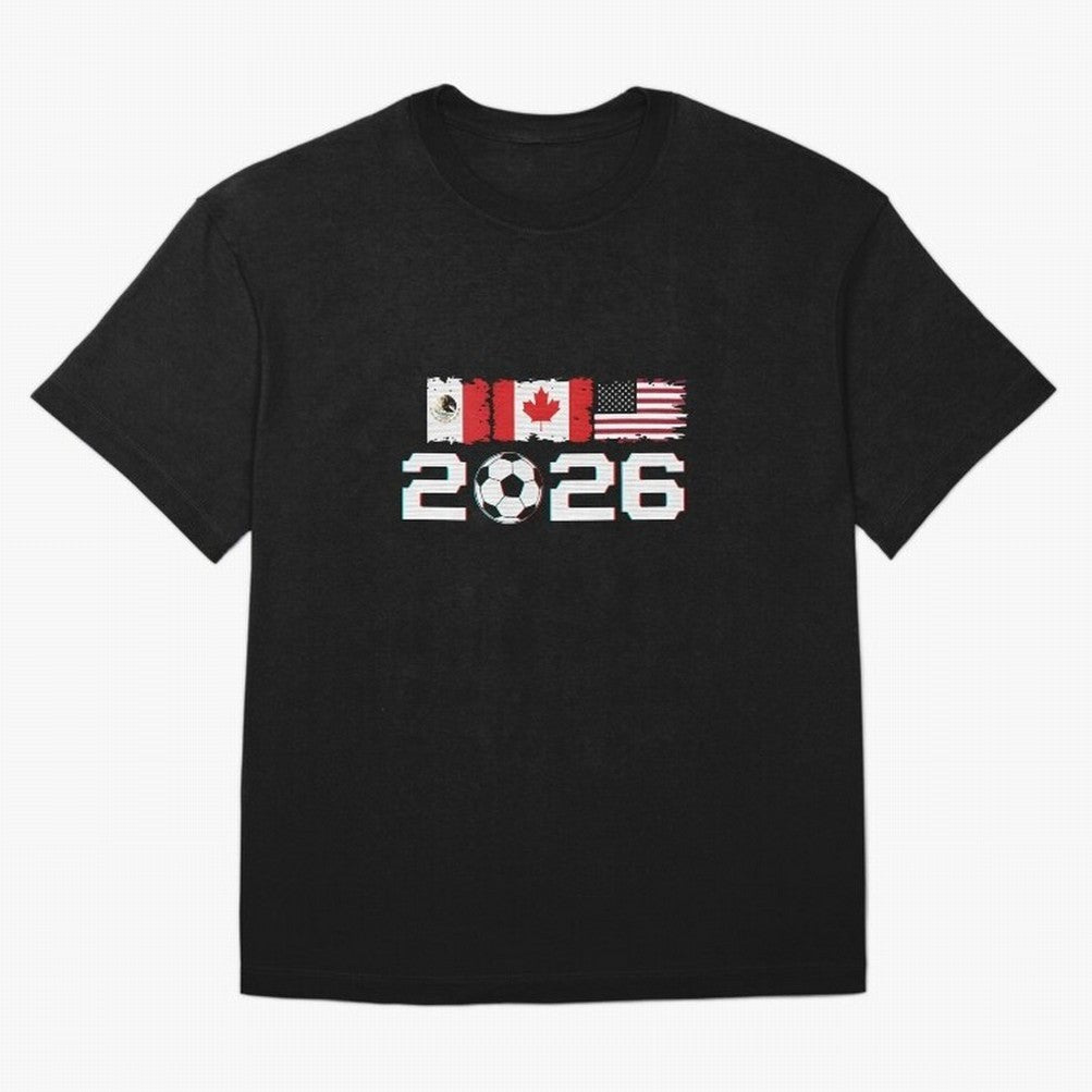 Glitched United 2026 Cup - North America Emblem Part 2 T-Shirt_82924673 Classic T-Shirt Fuel the Hype around the FIFA World Cup 2026 Group Stage Journey through Neymar, Haaland and Cristiano Ronaldo Highlights, Brazil, Portugal and Argentina Pride,