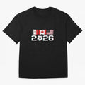 Glitched United 2026 Cup - North America Emblem Part 2 T-Shirt_82924673 Classic T-Shirt Show Passion for the Stars of FIFA World Cup 2026 Spirit, Connected to England and Germany, CR7 and Messi, Fan Favorite Moments, National Team Passion, Big