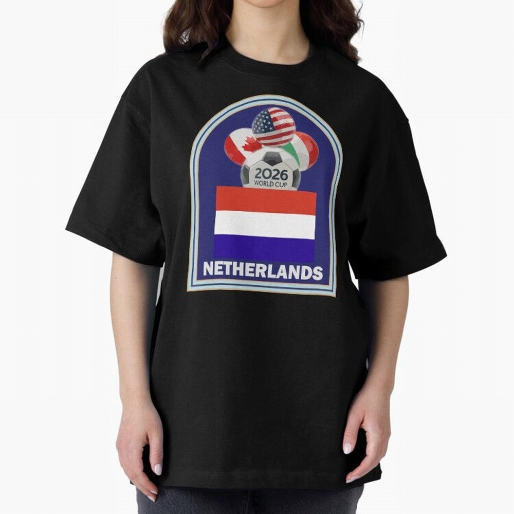 Netherlands 2026 Soccer T-shirt Classic T-Shirt Honor FIFA World Cup 2026 Driven by Cristiano Ronaldo, Haaland and CR7, France and Portugal Energy, Vintage Soccer Flavor, Modern Football Stars, National Flags and Final Night Emotion; Created for
