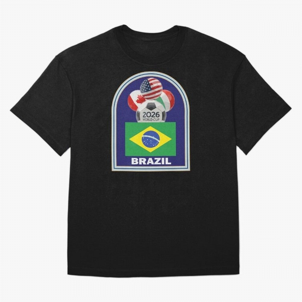 Brazil 2026 Soccer T-shirt Classic T-Shirt Fuel FIFA World Cup 2026 for Fans of Neymar and Spain and Netherlands, Bringing Stadium Chants, National Pride, Trophy Dreams and Unforgettable Football Memories; Perfect for Fans, Collectors, Family