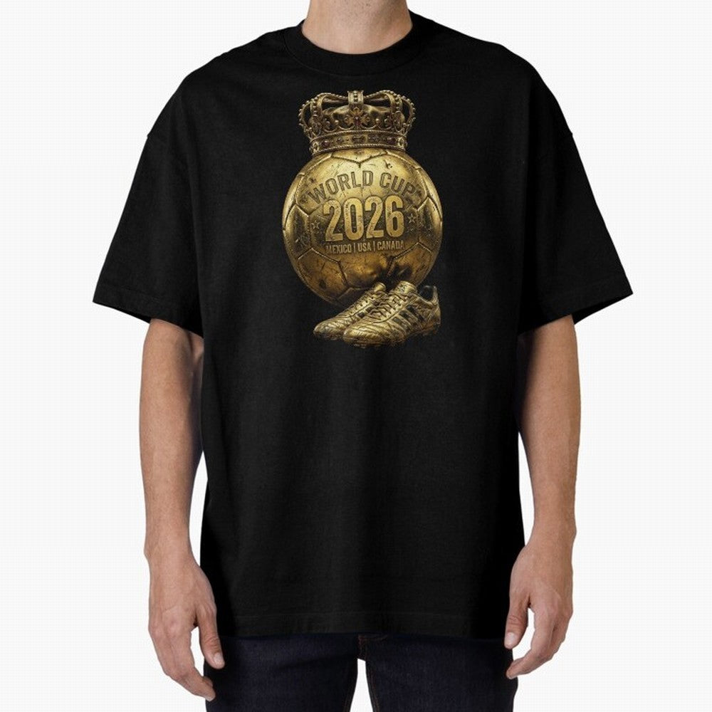 World Cup 2026 Golden Soccer Ball Crown- Mexico USA Canada Classic T-Shirt Step into FIFA World Cup 2026 USA Canada Mexico Spirit, with Brazil, Portugal and Argentina, Neymar, Haaland and Cristiano Ronaldo, Supporter Pride, Iconic Celebrations,