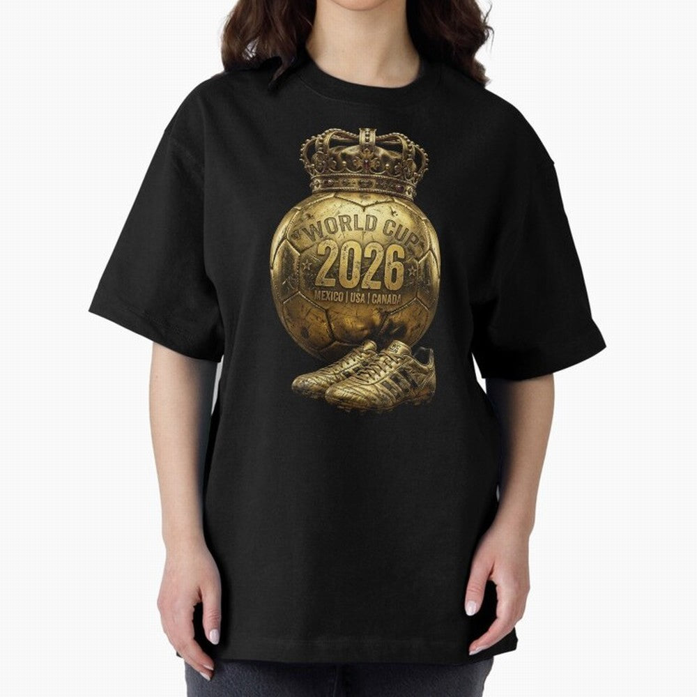 World Cup 2026 Golden Soccer Ball Crown- Mexico USA Canada Classic T-Shirt Step into FIFA World Cup 2026 USA Canada Mexico Spirit, with Brazil, Portugal and Argentina, Neymar, Haaland and Cristiano Ronaldo, Supporter Pride, Iconic Celebrations,