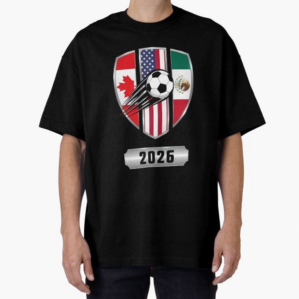 North United America Shield 2026 Cup Classic T-Shirt Carry the Dream of FIFA World Cup 2026 Group Stage for Fans of Messi and France, Bringing Football History, Final Match Energy, Crowd Noise and Once in a Lifetime Moments; Built for Supporters