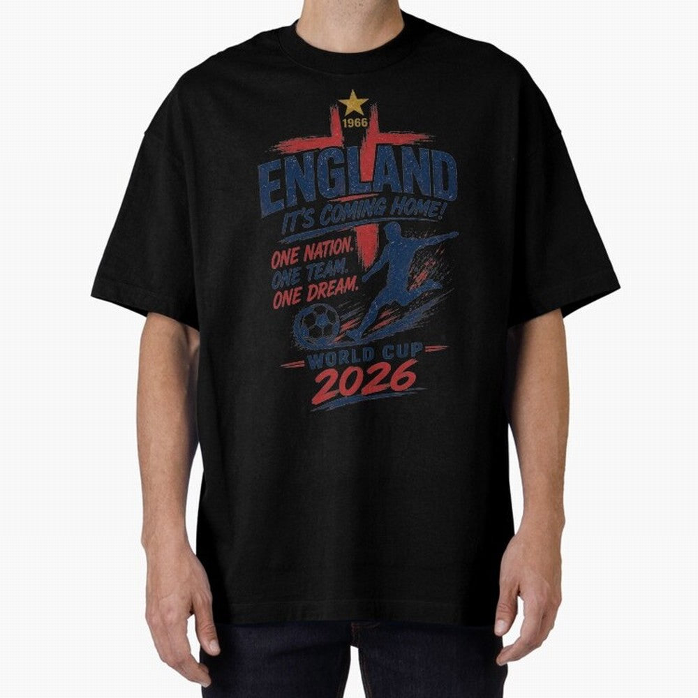 England Fan Art for World Cup 2026 Classic T-Shirt Feel the Heartbeat of Global Football Passion for FIFA World Cup 2026 Group Stage, Made for CR7 and Messi, Netherlands, Championship Spirit, Famous Goals, Roaring Crowds and International Football