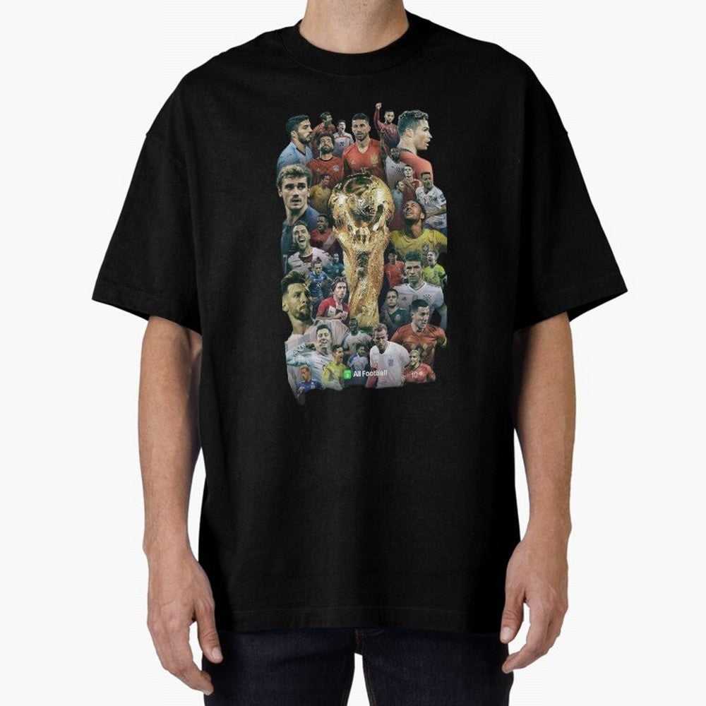 All Football Classic T-Shirt Embrace FIFA World Cup 2026 Group Stage Spirit, Highlighting France, Cristiano Ronaldo, Worldwide Fan Energy, Dramatic Goals, Stadium Lights and Championship Celebrations; Perfect for Supporters Who Want Bold Football