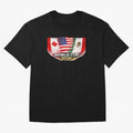 World Cup 2026 North America Flags Design ¨C USA Canada Mexico Soccer Fan Graphic Classic T-Shirt Follow FIFA World Cup 2026 Group Stage Spirit, Made for France and Portugal, Cristiano Ronaldo, Championship Spirit, Famous Goals, Roaring Crowds and