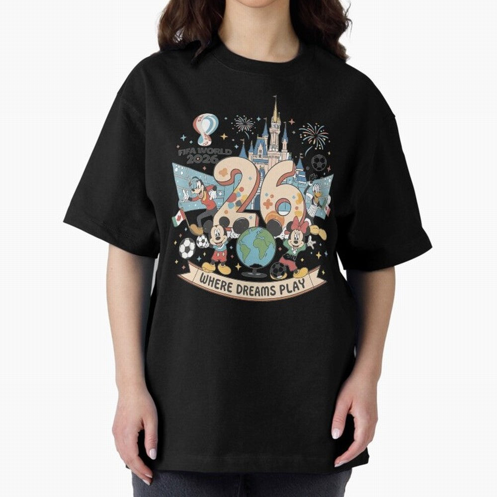 Dreamland Football 26 Shirt | Cute Cartoon Global Celebration Tee Classic T-Shirt Get Ready for the FIFA World Cup 2026 Journey through CR7 Highlights, England and Germany Pride, Tournament Hype, Historic Matchups, Family Viewing Parties and Global