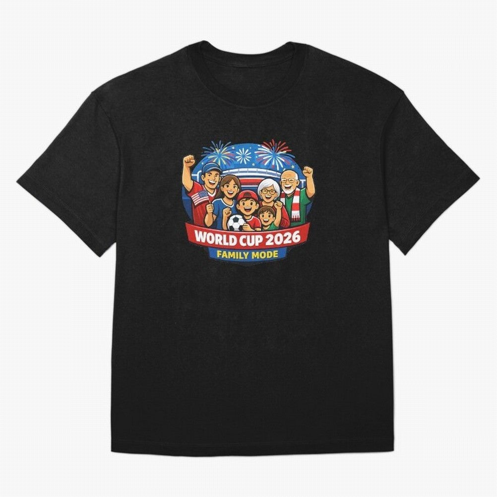 World Cup 2026 Family Mode ¨C Football Fans Celebration Design Classic T-Shirt Bring Legendary Rivalry Energy to Match Day Hype around FIFA World Cup 2026 Group Stage, Messi and Cristiano Ronaldo, France and Portugal, Sports Nostalgia,