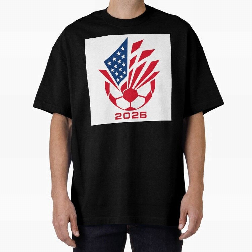 American Soccer 2026 Flag Burst Emblem Classic T-Shirt Stand with FIFA World Cup 2026 USA Canada Mexico for Fans of Mbappe and Neymar and France, Bringing Fan Favorite Moments, National Team Passion, Big Match Drama and Soccer History; Perfect for