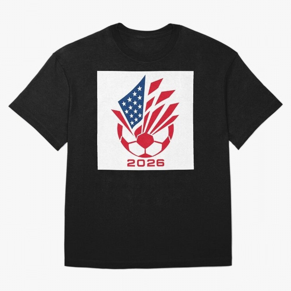 American Soccer 2026 Flag Burst Emblem Classic T-Shirt Stand with FIFA World Cup 2026 USA Canada Mexico for Fans of Mbappe and Neymar and France, Bringing Fan Favorite Moments, National Team Passion, Big Match Drama and Soccer History; Perfect for