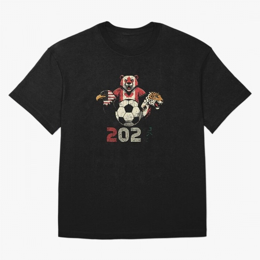 United 2026 Soccer Mascots North America Tournament T-Shirt_83157189 Classic T-Shirt Cheer through Every Moment of FIFA World Cup 2026 USA Canada Mexico with Cristiano Ronaldo, England, France and Netherlands Energy, Stadium Chants, National Pride,