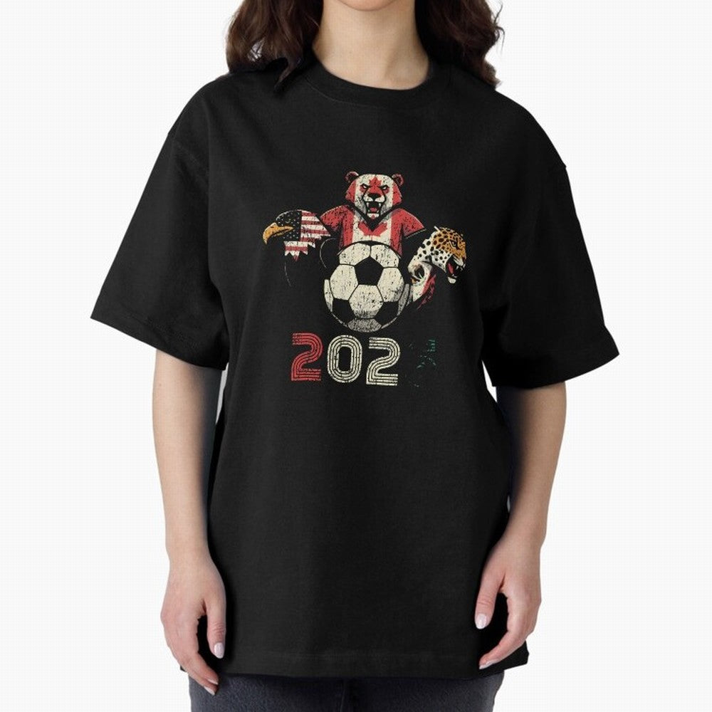 United 2026 Soccer Mascots North America Tournament T-Shirt_83157189 Classic T-Shirt Cheer through Every Moment of FIFA World Cup 2026 USA Canada Mexico with Cristiano Ronaldo, England, France and Netherlands Energy, Stadium Chants, National Pride,