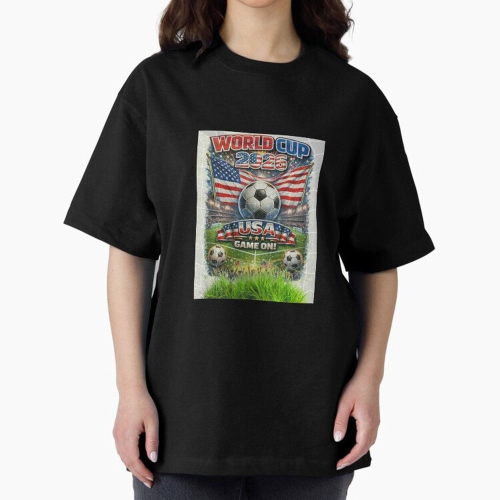 WORLD CUP FOOTBALL 2026 Classic T-Shirt Show Up for the Glory of Match Day Hype around FIFA World Cup 2026 USA Canada Mexico, Messi, Neymar and Mbappe, Portugal, Spain and Germany, Sports Nostalgia, International Competition, Famous Players and