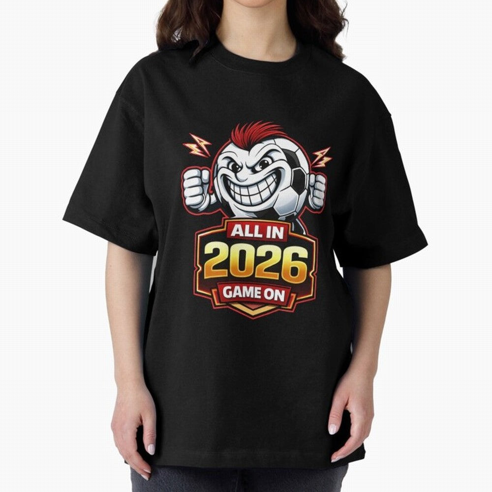 All in 2026 soccer fan design Classic T-Shirt Honor Football Greatness during Match Day Hype around FIFA World Cup 2026 Group Stage, Cristiano Ronaldo, Argentina, Championship Spirit, Famous Goals, Roaring Crowds and International Football Unity;