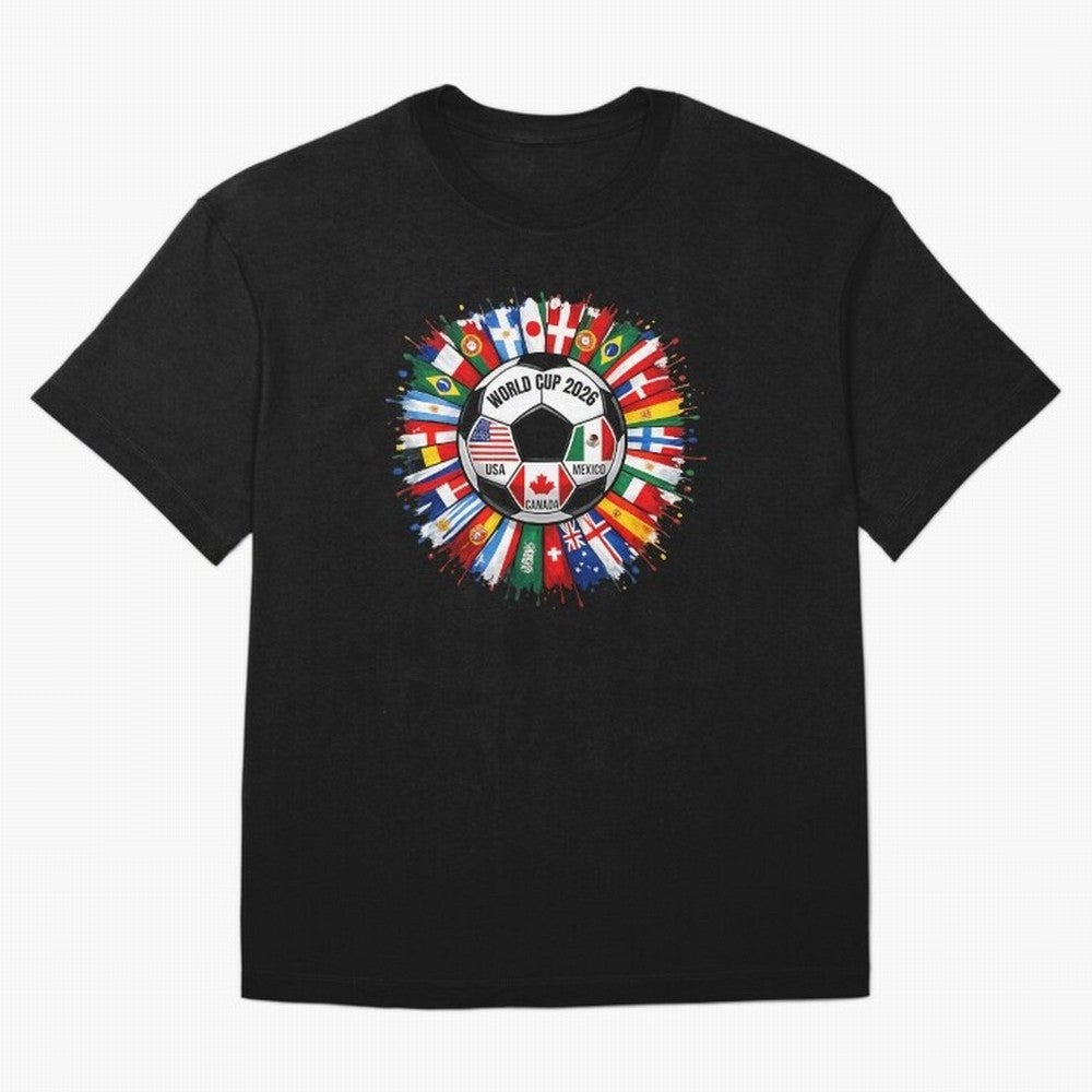 World Cup 2026 Shirt Soccer Tournament Fan Design International Flags Football Graphic Tee Sports Lover Gift Classic T-Shirt Make Your Look Match Match Day Hype around FIFA World Cup 2026 USA Canada Mexico, Neymar, Haaland and Cristiano Ronaldo,