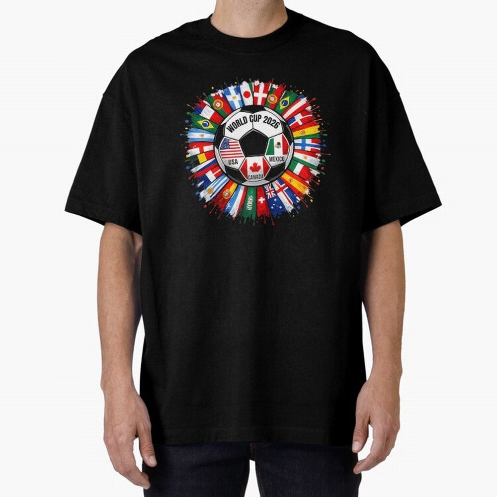 World Cup 2026 Shirt Soccer Tournament Fan Design International Flags Football Graphic Tee Sports Lover Gift Classic T-Shirt Make Your Look Match Match Day Hype around FIFA World Cup 2026 USA Canada Mexico, Neymar, Haaland and Cristiano Ronaldo,