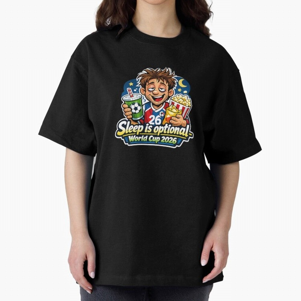 Sleep Is Optional ¨C World Cup 2026 Funny Soccer Fan Night Design Classic T-Shirt Refresh the FIFA World Cup 2026 Group Stage Journey through Neymar, Haaland and Cristiano Ronaldo Highlights, Argentina, France and Brazil Pride, Match Day