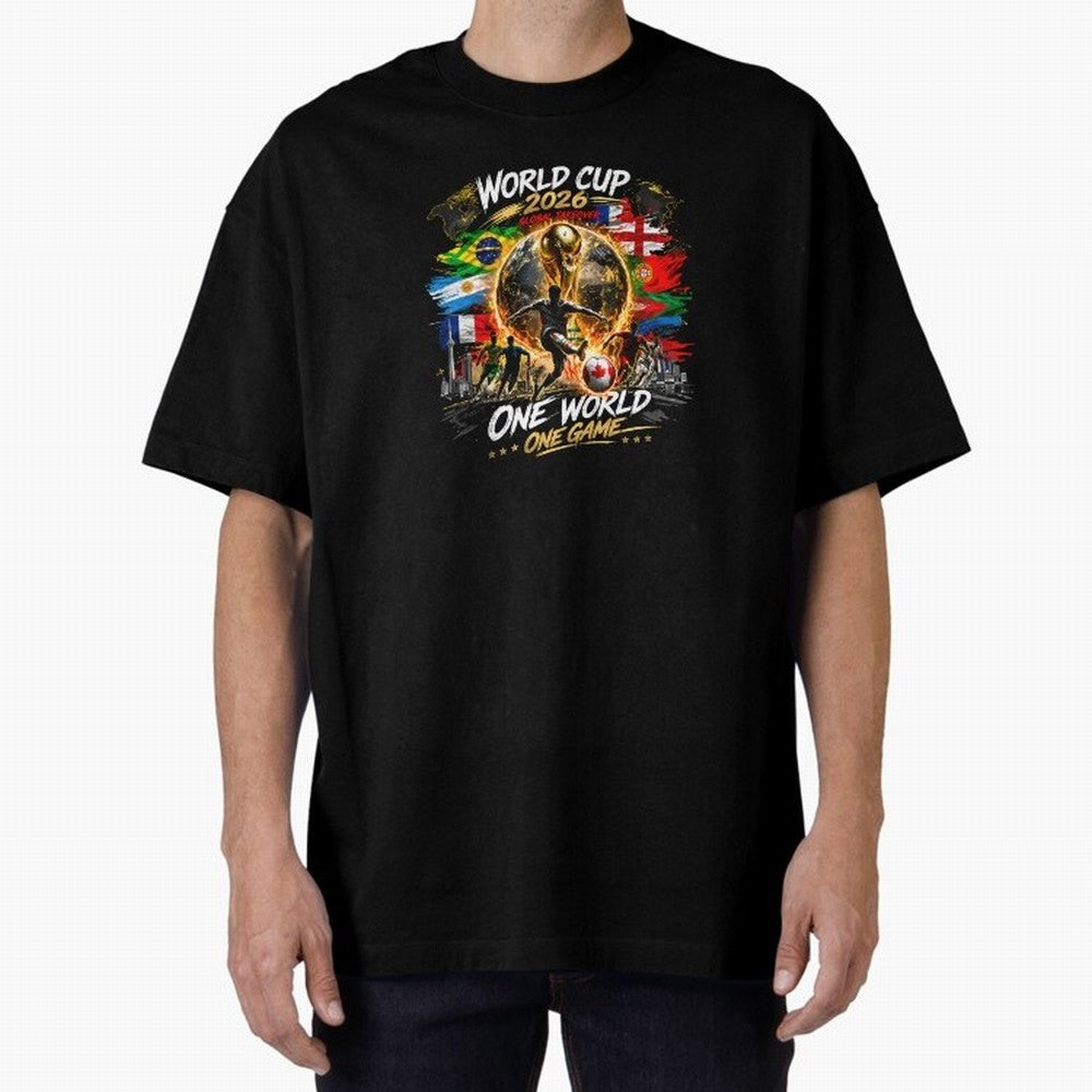 World Cup 2026 Classic T-Shirt Stand Out with Spirit from FIFA World Cup 2026 Group Stage for Fans of Messi, CR7 and Mbappe and England, Bringing Championship Spirit, Famous Goals, Roaring Crowds and International Football Unity; Perfect for People
