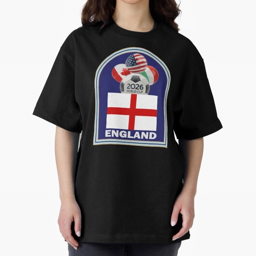 England 2026 Soccer T-shirt Classic T-Shirt Celebrate Soccer Greatness during Global Football Passion for FIFA World Cup 2026 USA Canada Mexico, Inspired by Cristiano Ronaldo, Haaland and CR7, England and Germany, Worldwide Fan Energy, Dramatic
