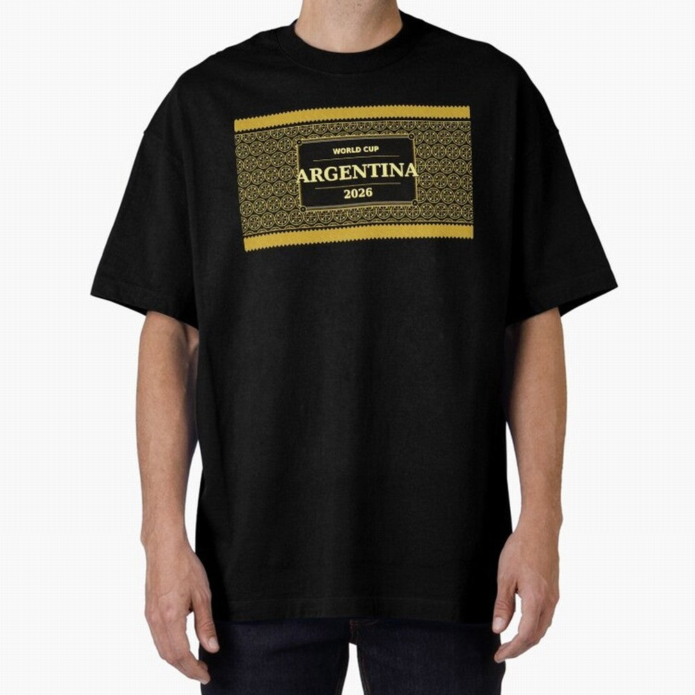 Argentina Football Fan 2026 Black Gold Luxury ¡ª Defending Champions Classic T-Shirt Remember Match Day Hype around FIFA World Cup 2026 Group Stage, Messi, Neymar and Mbappe, Netherlands, Match Day Excitement, Supporter Culture, Golden Goals and