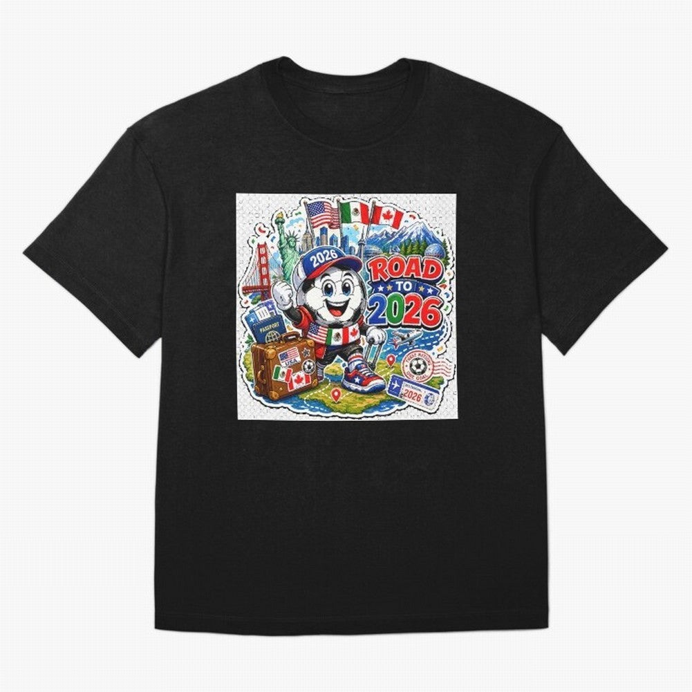 Road to 2026 Football Travel Classic T-Shirt Share Global Football Passion for FIFA World Cup 2026 USA Canada Mexico, Featuring Neymar, Netherlands, Football History, Final Match Energy, Crowd Noise and Once in a Lifetime Moments; Perfect for