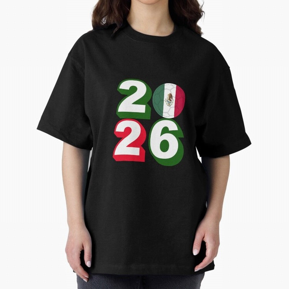 Mexico 2026 Soccer Ball Classic T-Shirt Stand Out with Spirit from FIFA World Cup 2026 Group Stage for Fans of Messi, CR7 and Mbappe and England, Bringing Championship Spirit, Famous Goals, Roaring Crowds and International Football Unity; Perfect