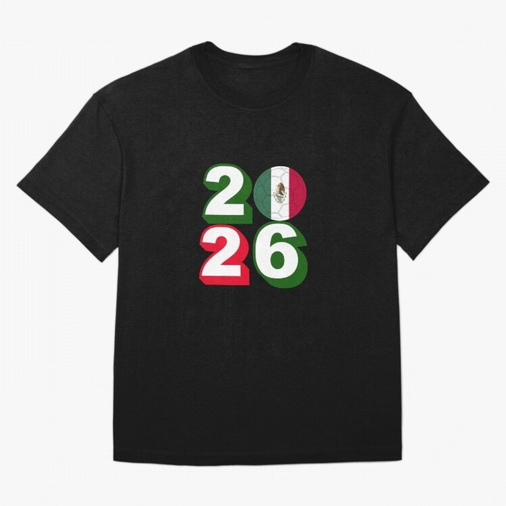 Mexico 2026 Soccer Ball Classic T-Shirt Stand Out with Spirit from FIFA World Cup 2026 Group Stage for Fans of Messi, CR7 and Mbappe and England, Bringing Championship Spirit, Famous Goals, Roaring Crowds and International Football Unity; Perfect