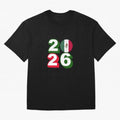 Mexico 2026 Soccer Ball Classic T-Shirt Stand Out with Spirit from FIFA World Cup 2026 Group Stage for Fans of Messi, CR7 and Mbappe and England, Bringing Championship Spirit, Famous Goals, Roaring Crowds and International Football Unity; Perfect