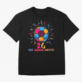 2026 Colorful Soccer Ball USA Canada Mexico 26 Classic T-Shirt Get Ready for Global Football Passion for FIFA World Cup 2026 USA Canada Mexico, Celebrating Neymar, Spain, Football Passion, Legendary Performances, Festival Vibes and Supporter