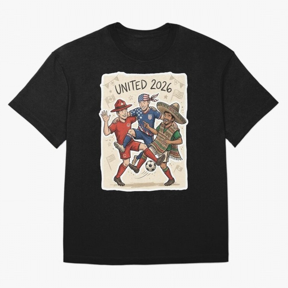 USA Canada Mexico Football Fans Classic T-Shirt Keep the Match Day Mood of Match Day Hype around FIFA World Cup 2026 Group Stage, CR7 and Messi, France and Portugal, Champion Mindset, Group Stage Buzz, Knockout Tension and Passionate Fan Culture;