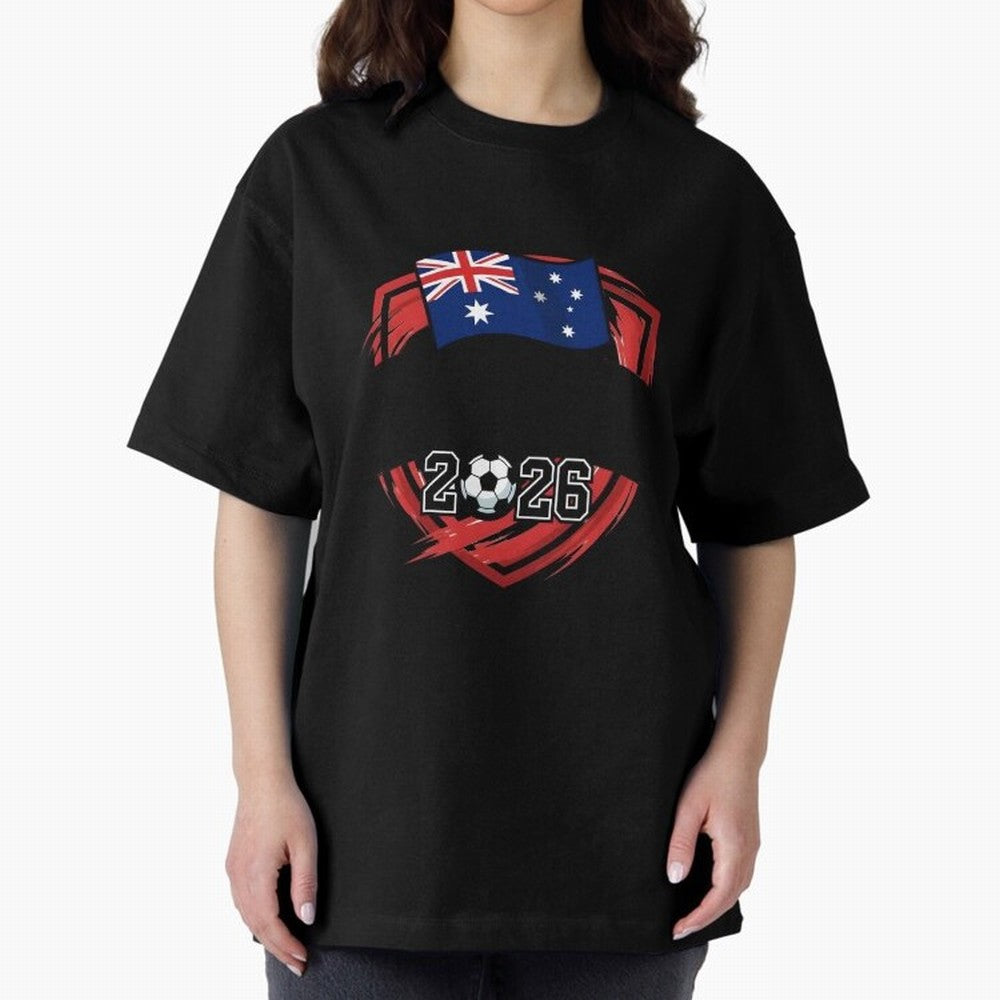 AUSTRALIA World Cup 2026 Poster ¨C AUSTRALIA Football Classic T-Shirt Support FIFA World Cup 2026 Spirit, Made for France and Portugal, CR7 and Messi, Fan Favorite Moments, National Team Passion, Big Match Drama and Soccer History; Made for Die