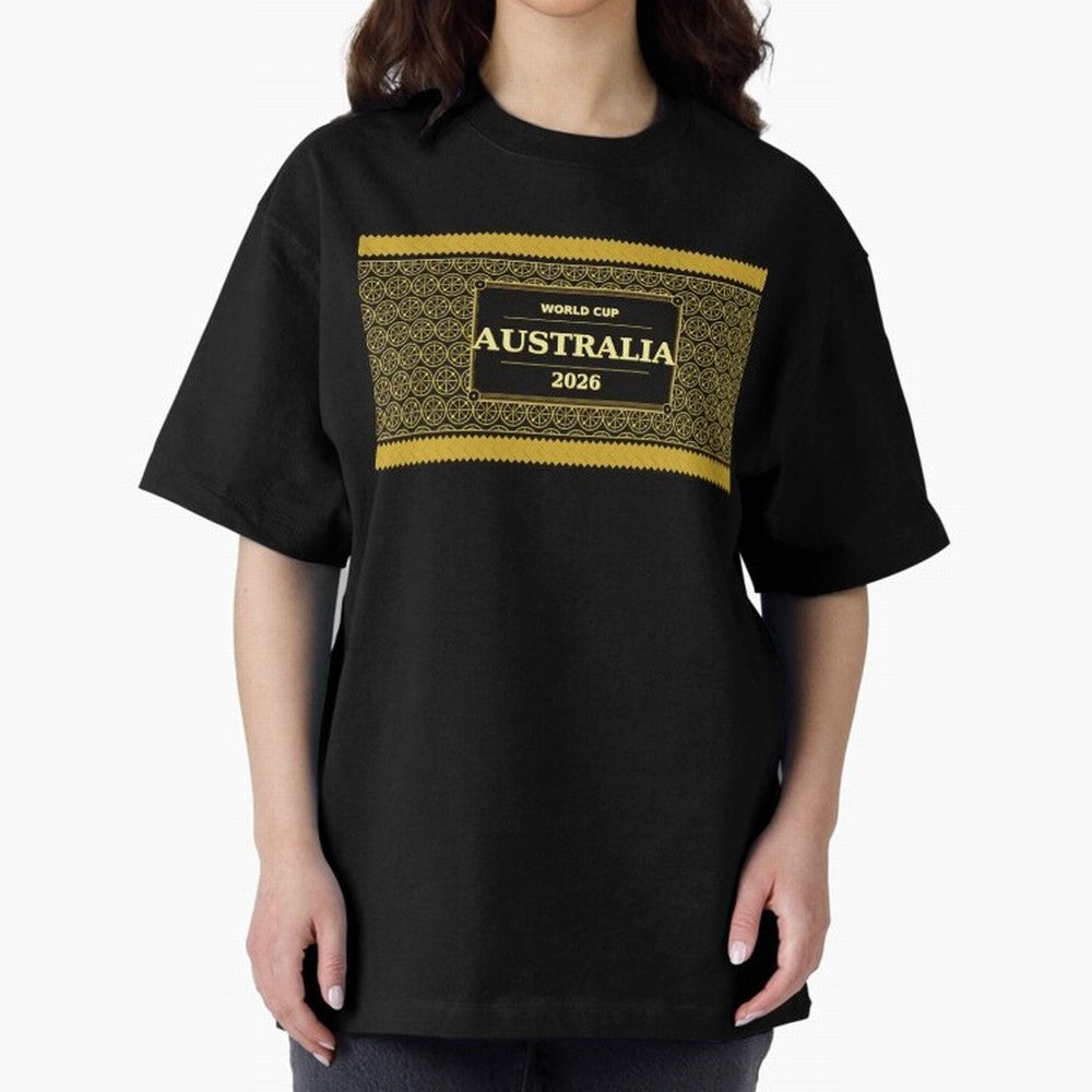 Australia Football Fan 2026 Black Gold Luxury Wrap ¡ª Socceroos Soccer Fan Classic T-Shirt Bring International Match Energy to Global Football Passion for FIFA World Cup 2026, Celebrating Neymar, Haaland and Cristiano Ronaldo, Netherlands,
