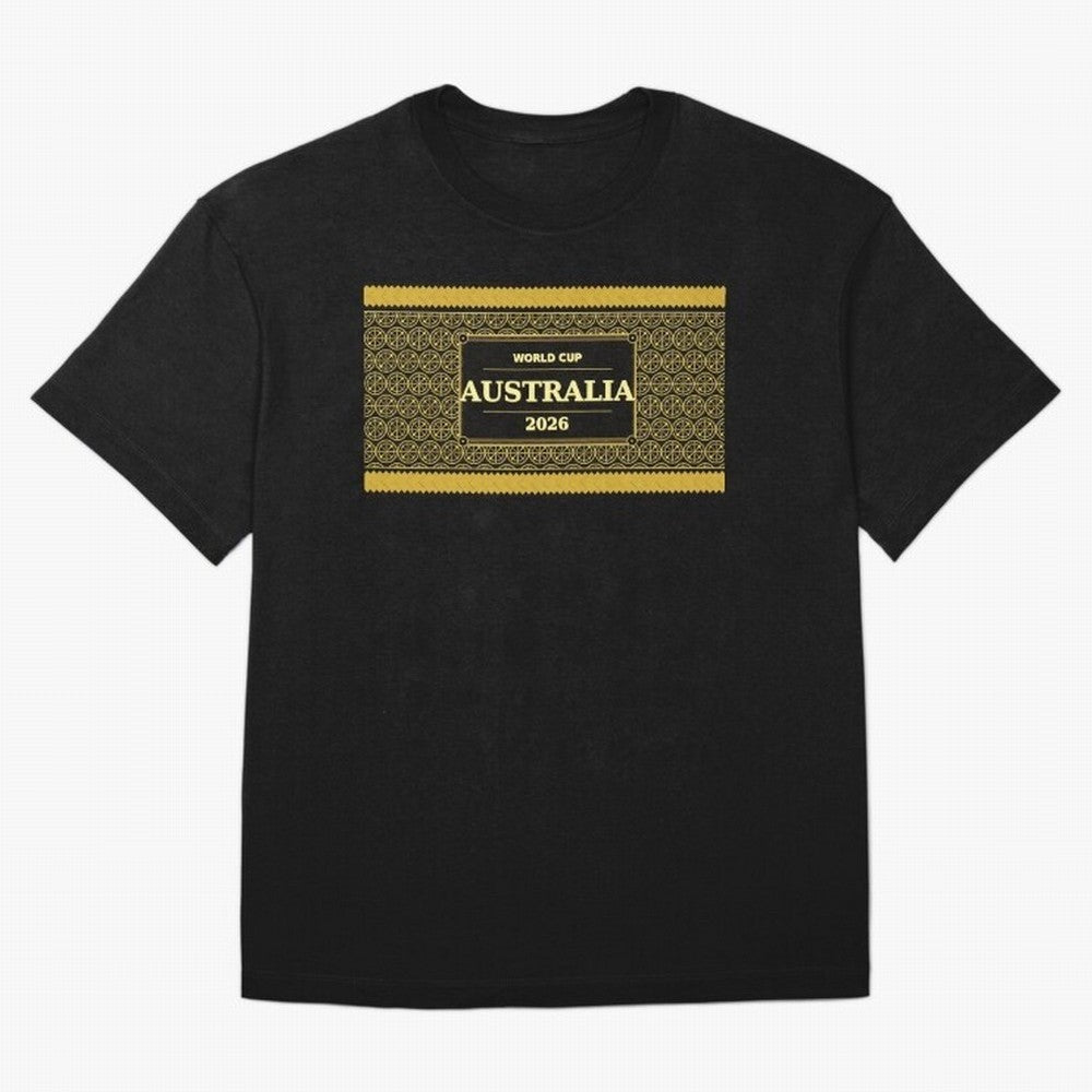 Australia Football Fan 2026 Black Gold Luxury Wrap ¡ª Socceroos Soccer Fan Classic T-Shirt Bring International Match Energy to Global Football Passion for FIFA World Cup 2026, Celebrating Neymar, Haaland and Cristiano Ronaldo, Netherlands,
