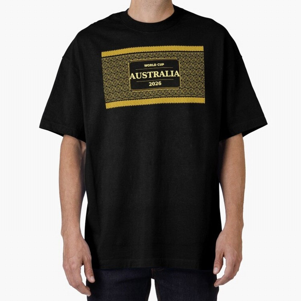 Australia Football Fan 2026 Black Gold Luxury Wrap ¡ª Socceroos Soccer Fan Classic T-Shirt Bring International Match Energy to Global Football Passion for FIFA World Cup 2026, Celebrating Neymar, Haaland and Cristiano Ronaldo, Netherlands,
