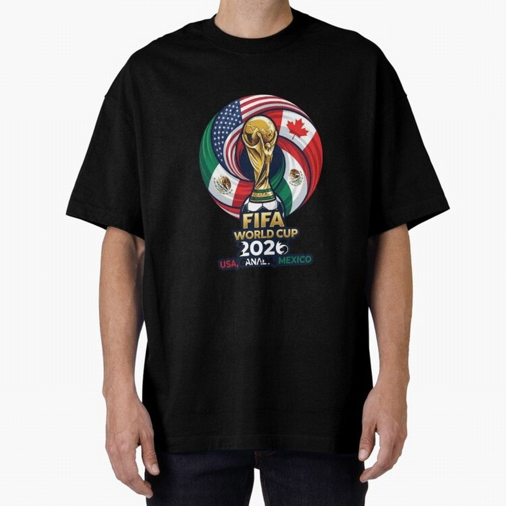 Glossy Host Nations Trophy Shield Classic T-Shirt Stand with FIFA World Cup 2026 USA Canada Mexico Spirit, Filled with Argentina, Messi, Goal Celebration Energy, Supporter Heritage, Football Icons and Worldwide Tournament Joy; Perfect for People